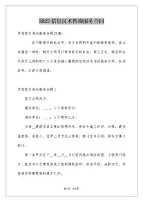 2022信息技术咨询服务合同_2